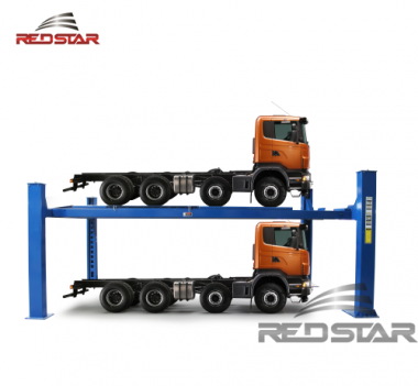 Cầu nâng 4 trụ BIGRED 15 TẤN - Ray phẳng, chuyên xe tải- model BR-41500FR 